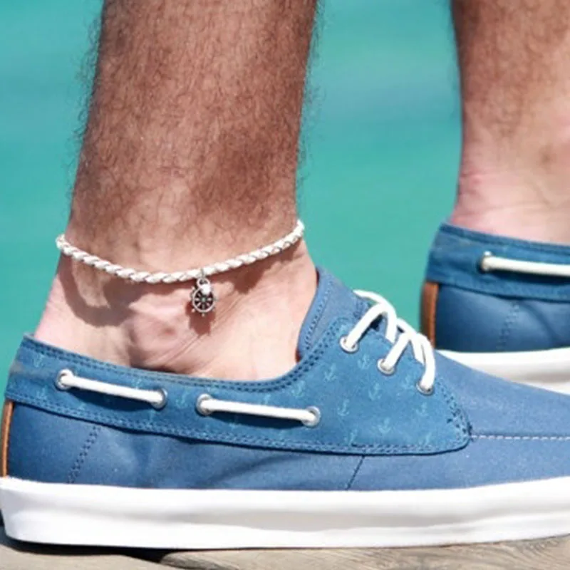 men wearing anklets