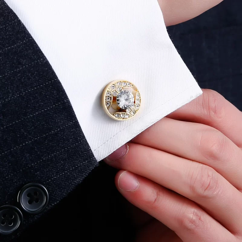 gold cufflinks