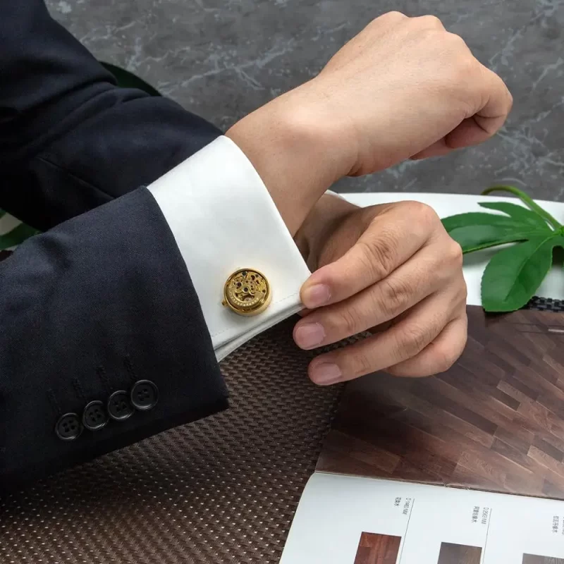 gold cufflinks