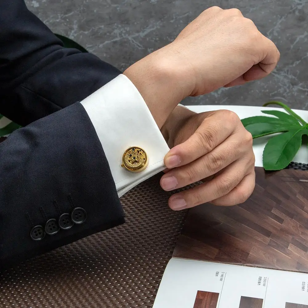 gold cufflinks