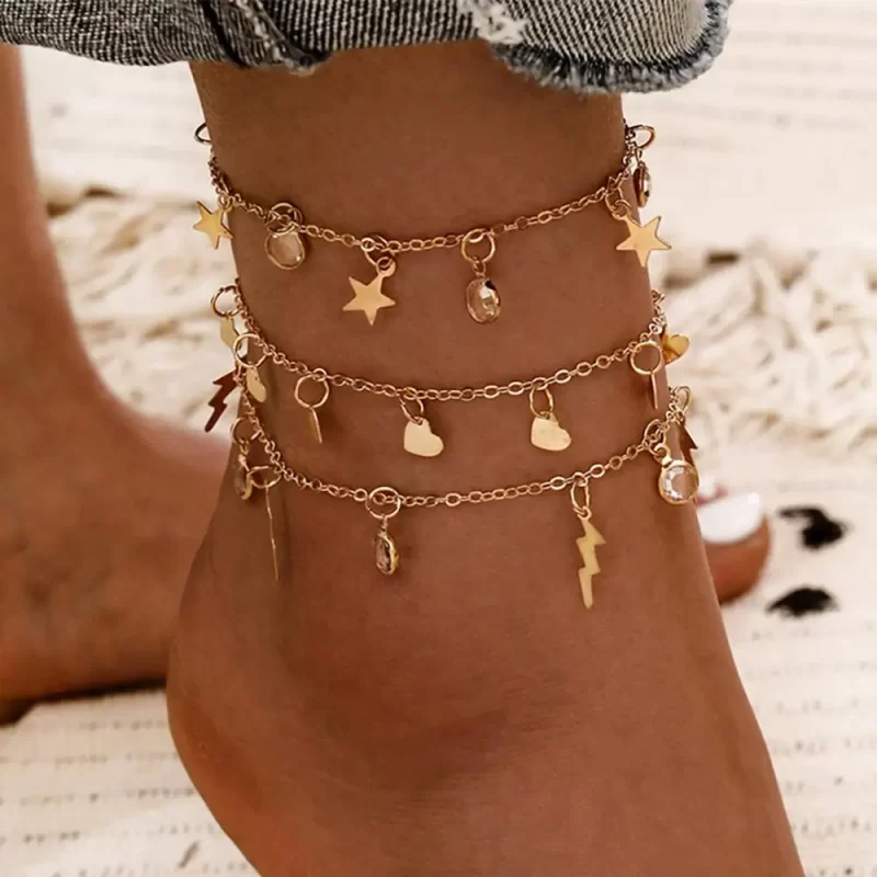 gold anklets