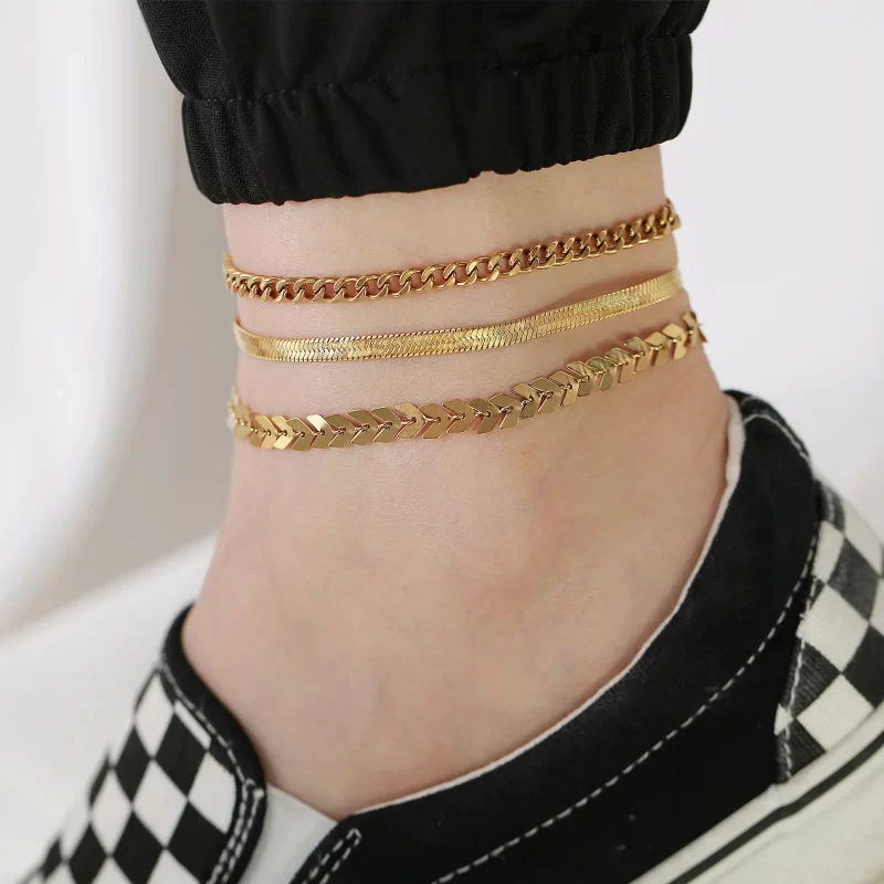 gold anklets