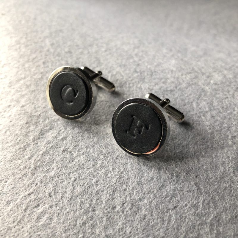 black cufflinks