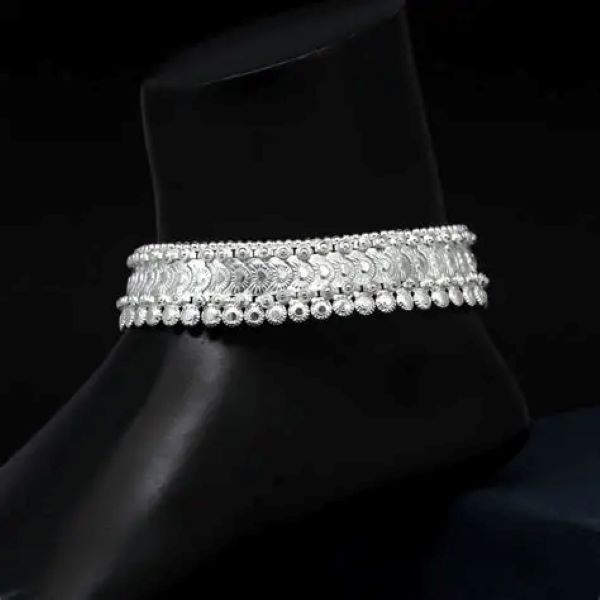silver anklets indian
