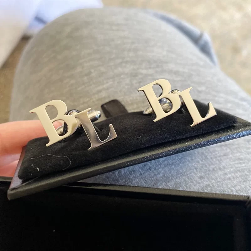 monogrammed cufflinks