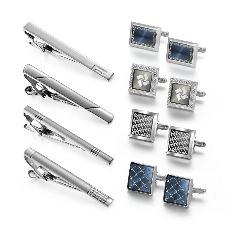 cufflinks and tie clip set