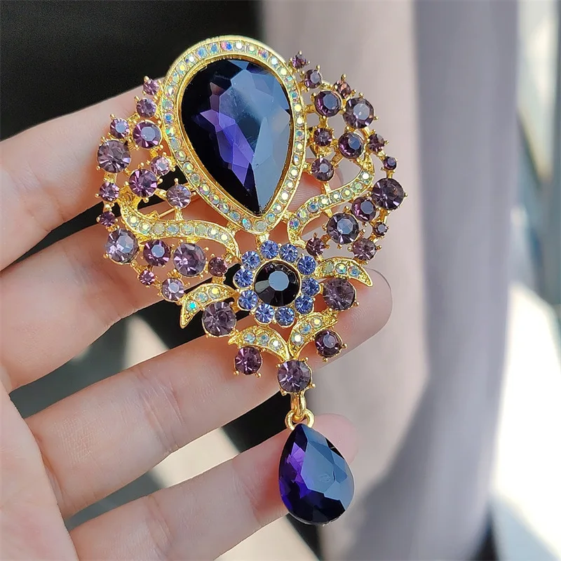 crystal brooch