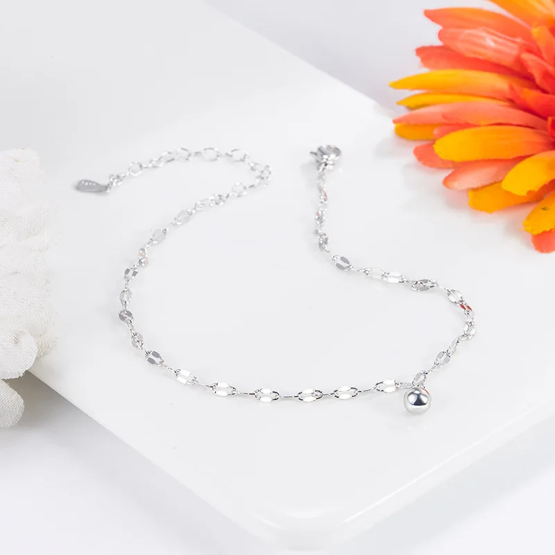 white gold anklets