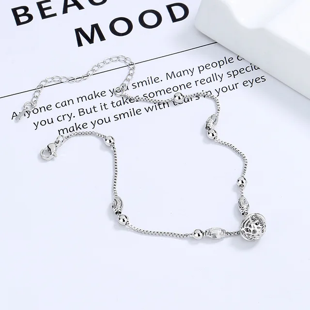 white gold anklets
