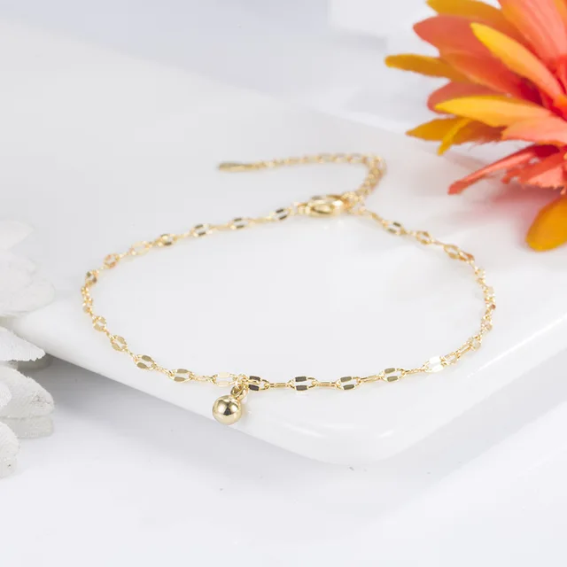 white gold anklets for women