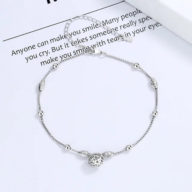white gold anklets