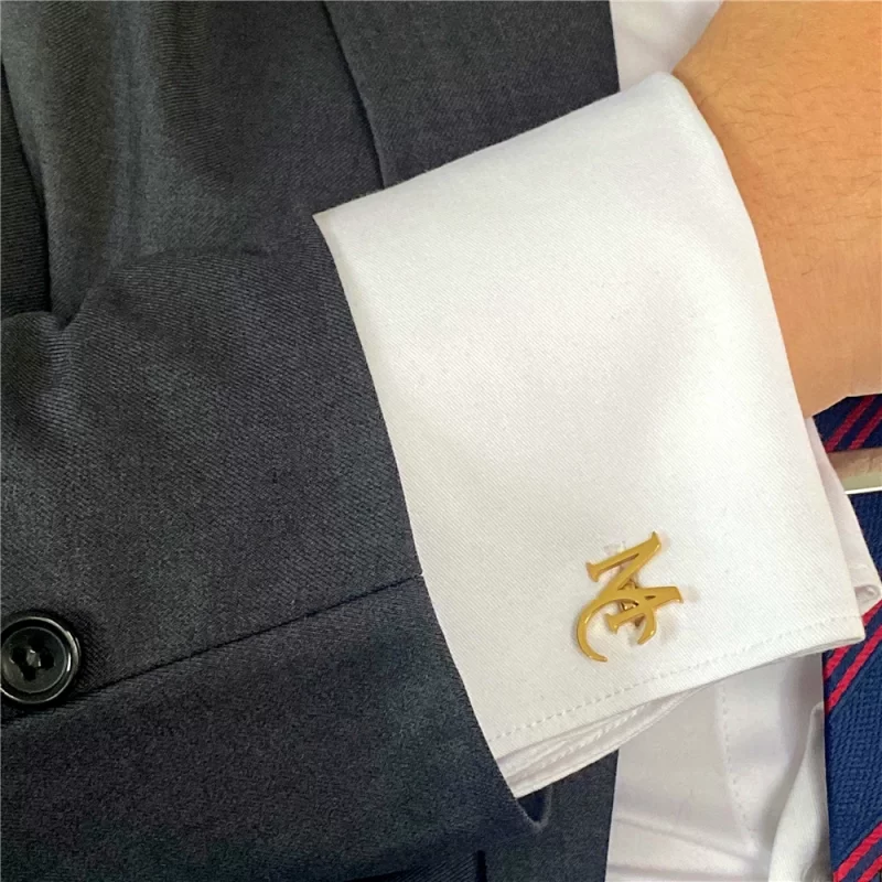 monogrammed cufflinks