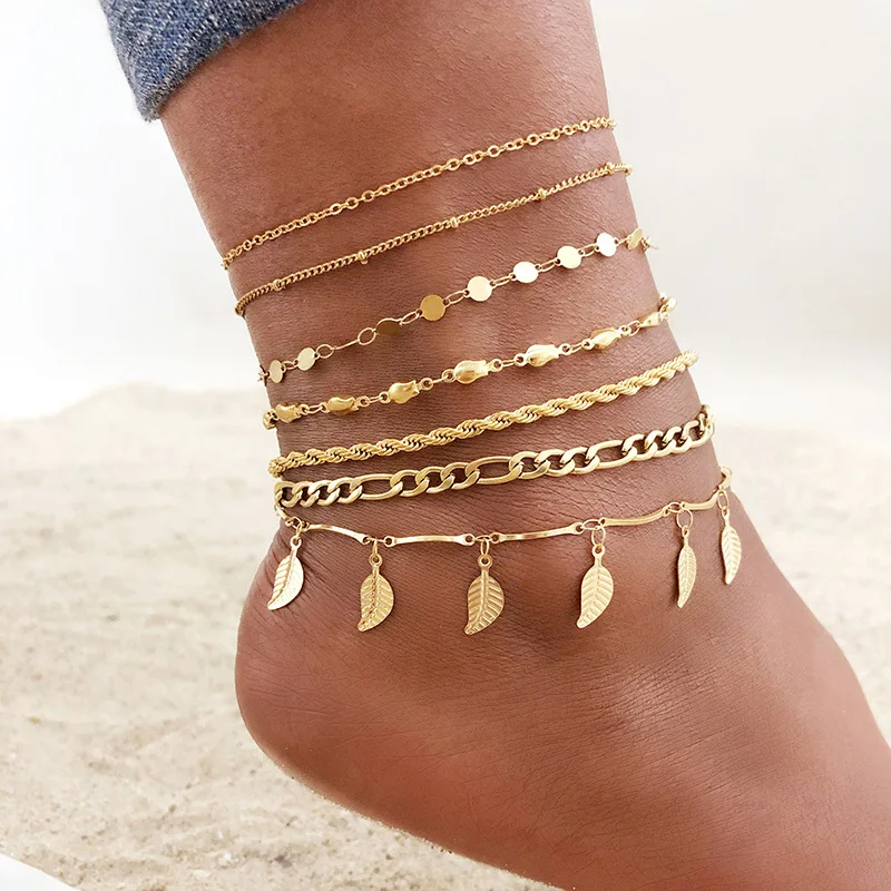 real gold anklets for women
