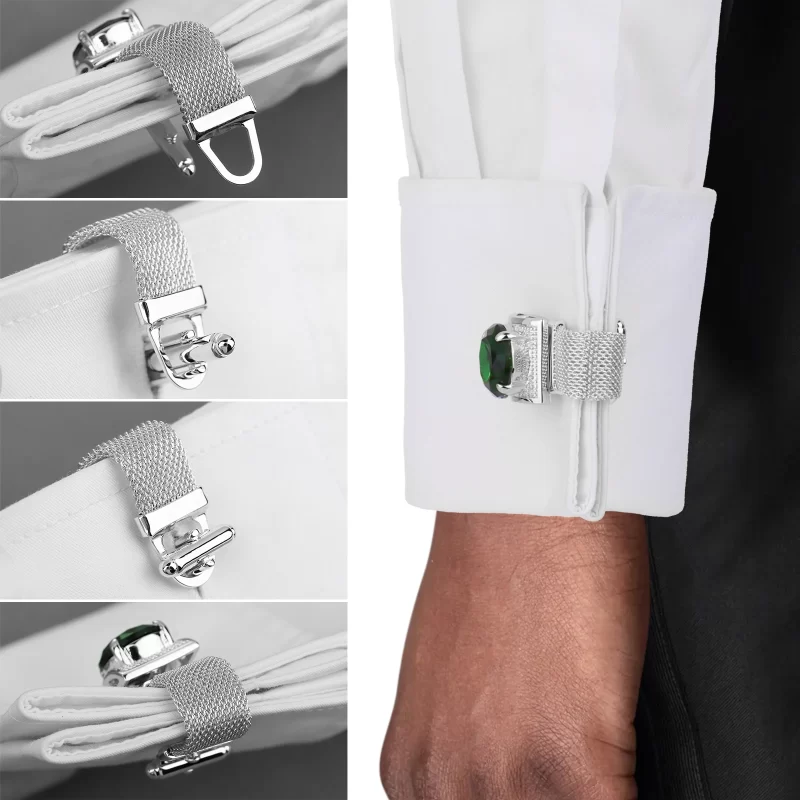 silver cufflinks for men