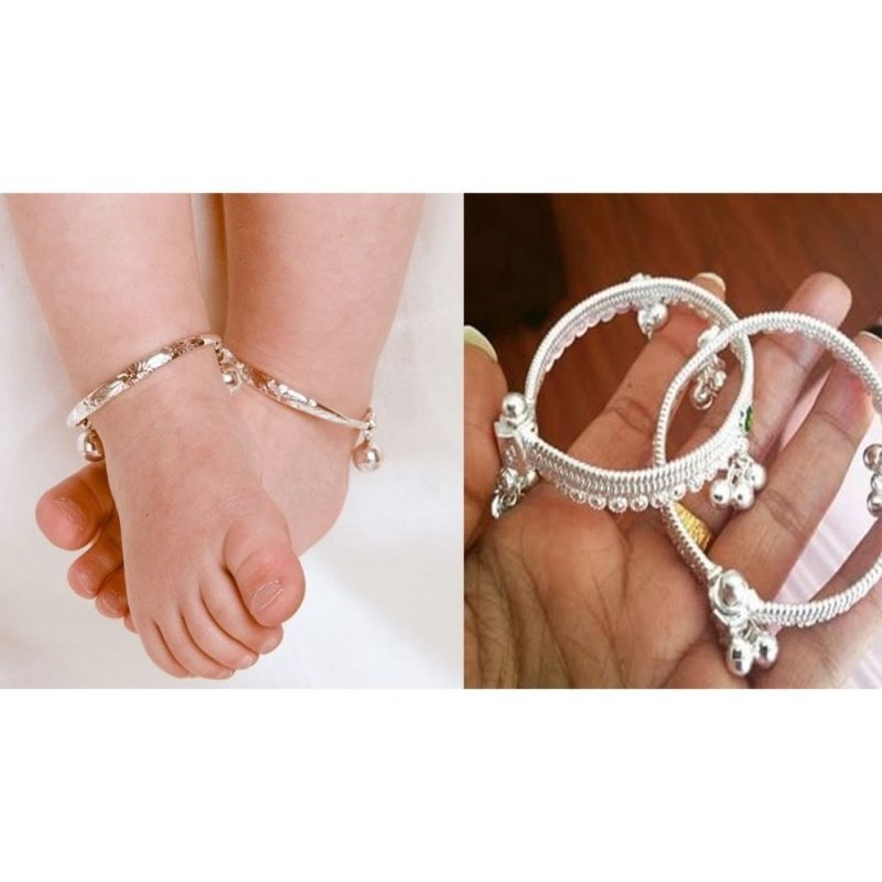 silver anklets for baby girl