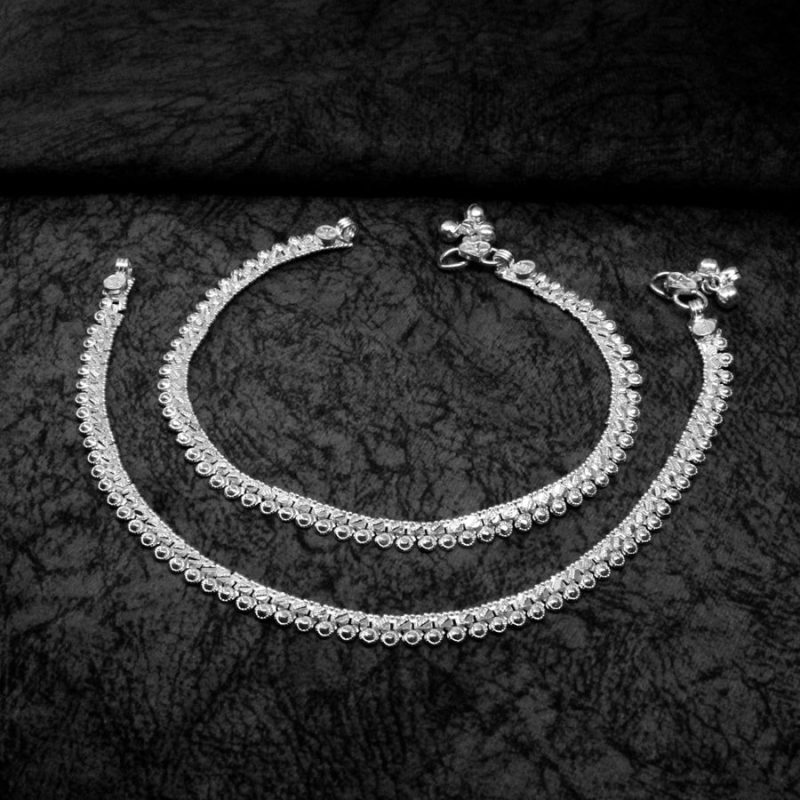 silver anklets indian