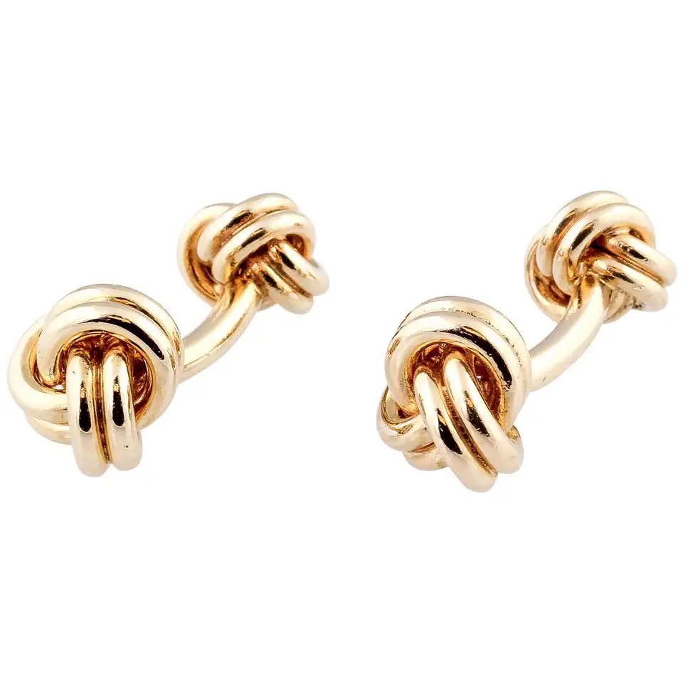 gold knot cufflinks