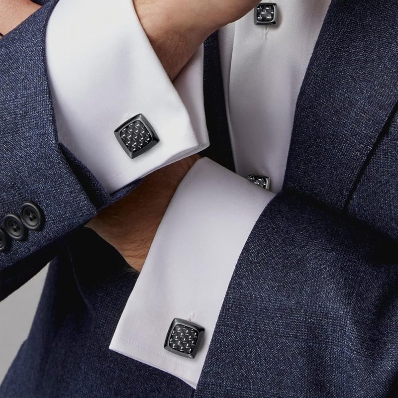 suit with cufflinks