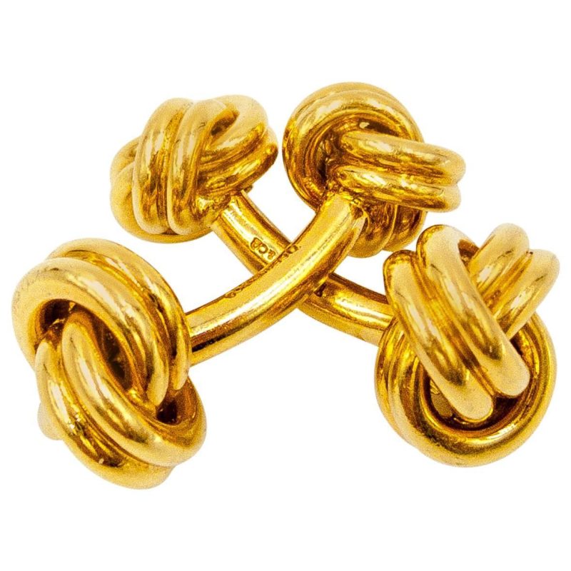 gold knot cufflinks