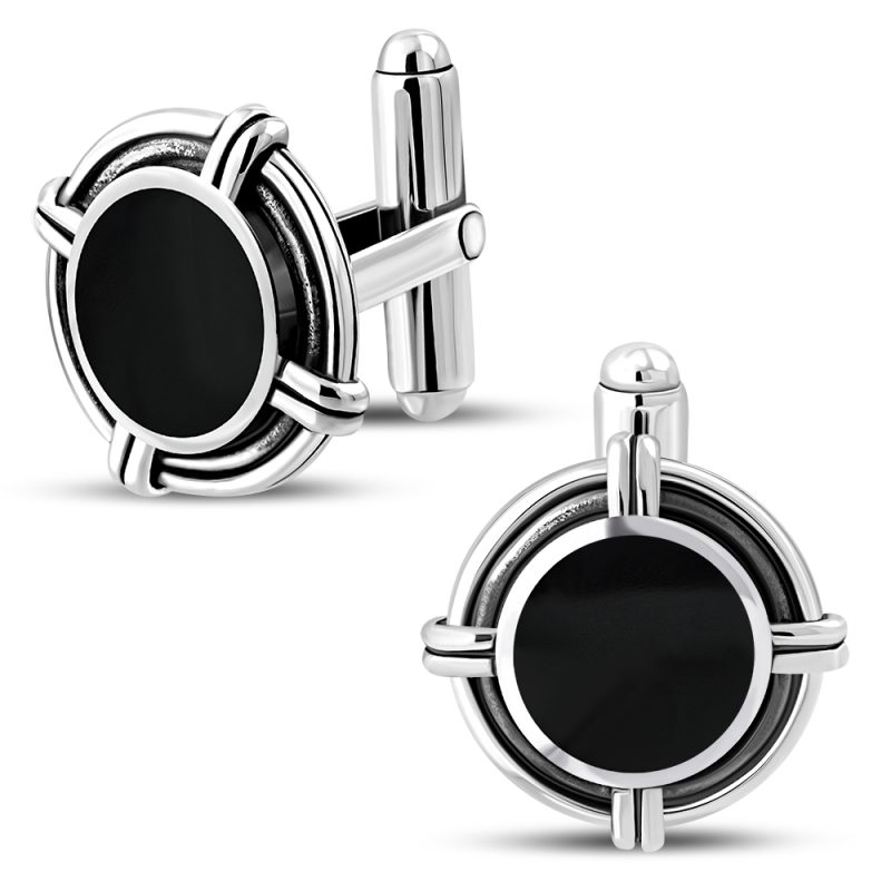 black onyx cufflinks