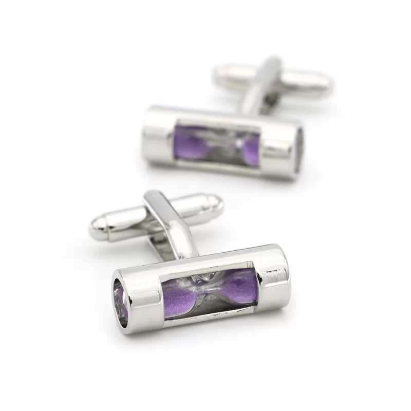 purple cufflinks