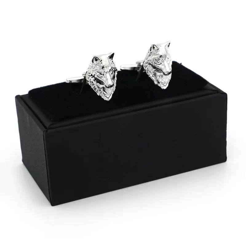wolf cufflinks