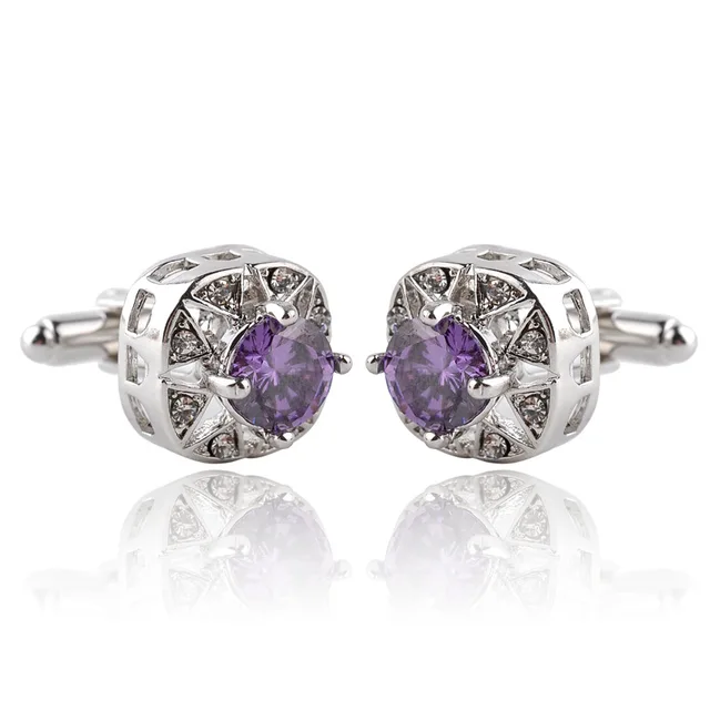 purple cufflinks