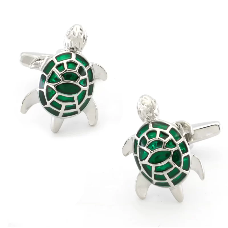 green cufflinks