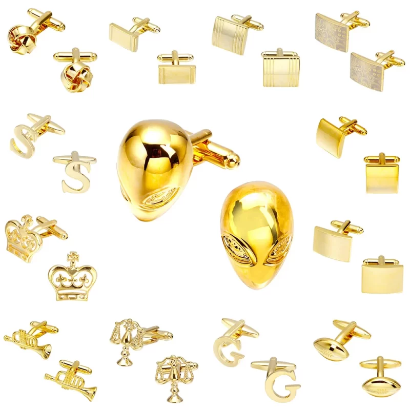 men's gold cufflinks