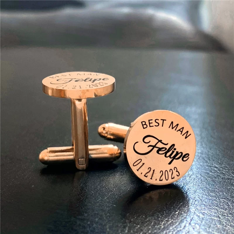 engraved cufflinks for men