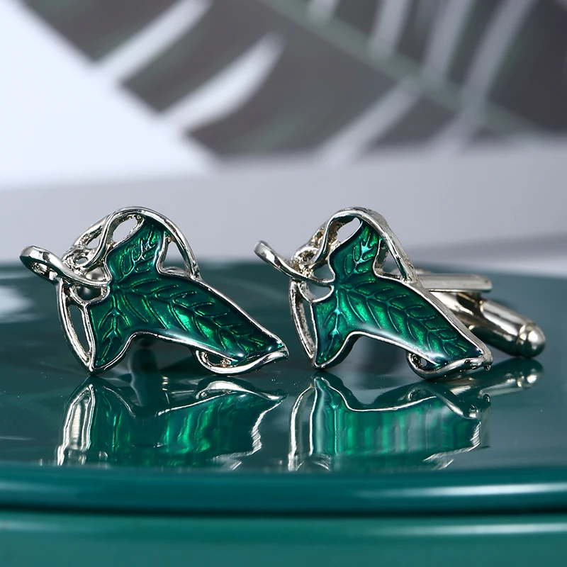 green cufflinks