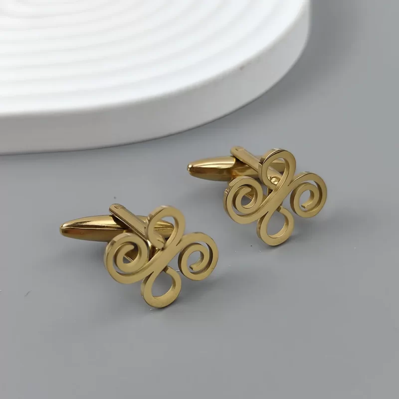 gold knot cufflinks