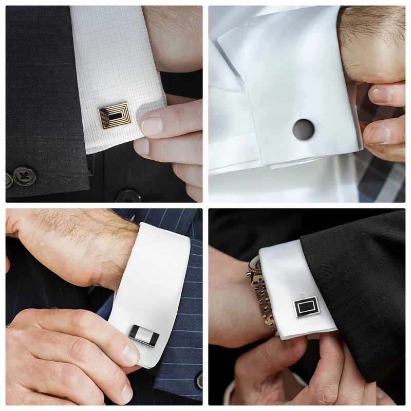 different ways to wear cufflinks