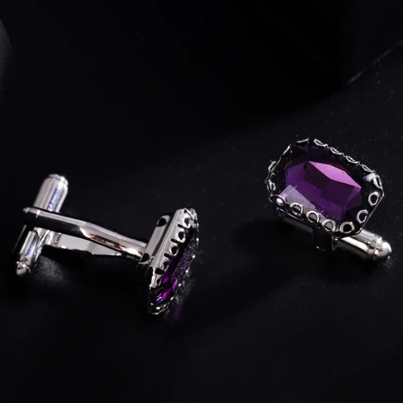 purple cufflinks