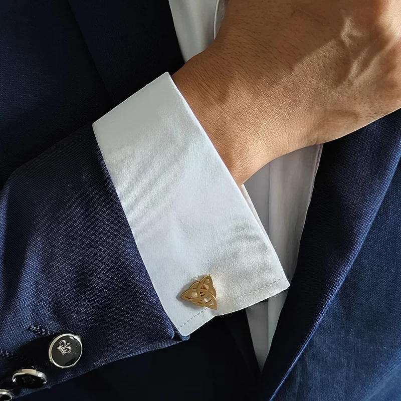 cufflinks on suit