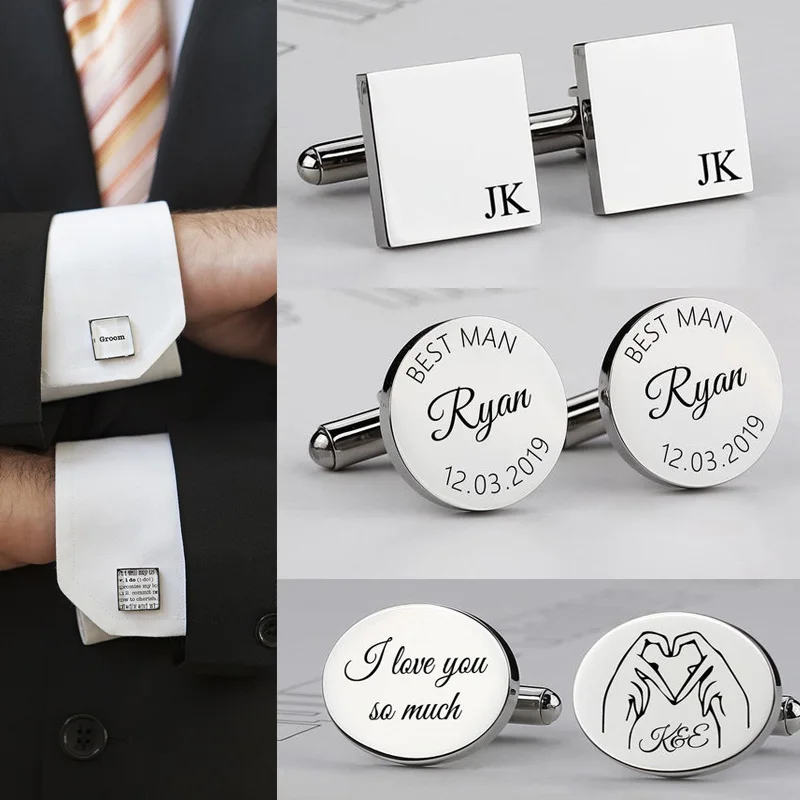 engraved cufflinks for men