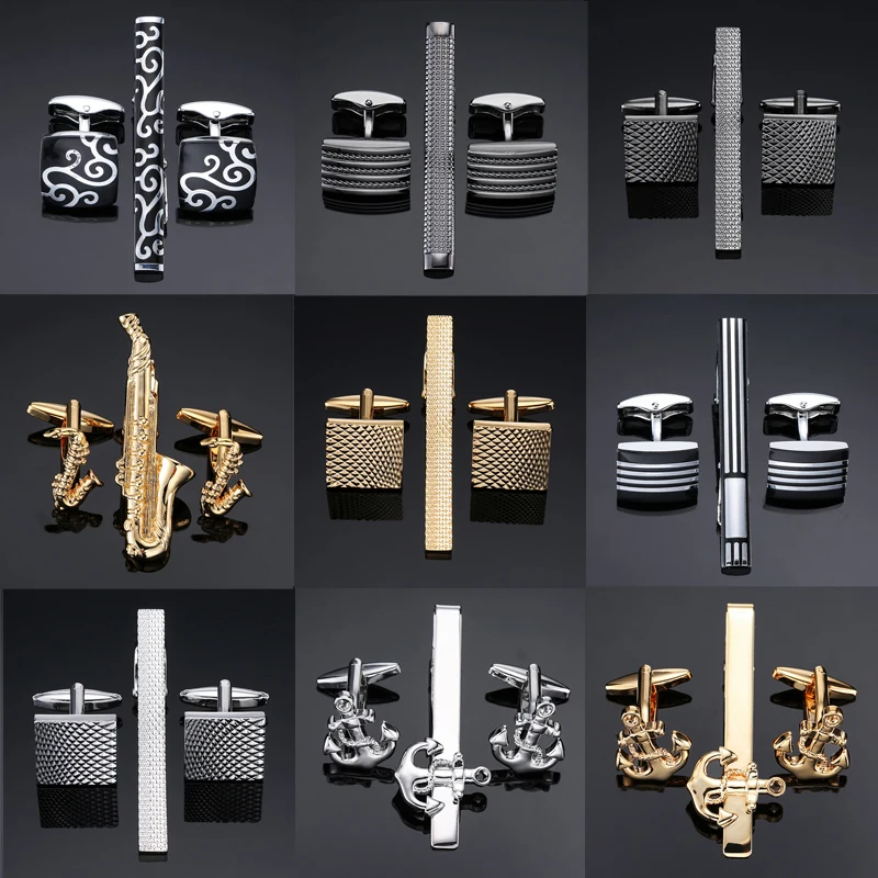 cufflinks and tie clips