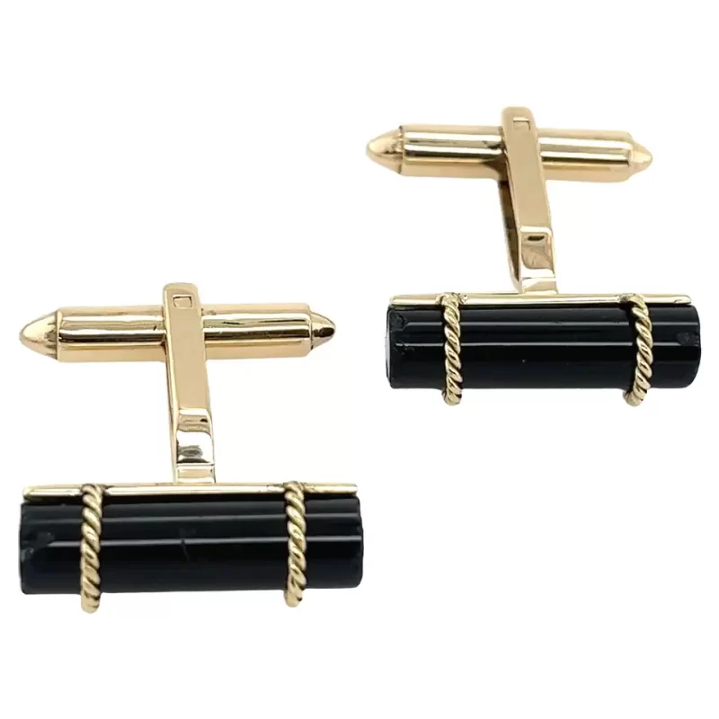 black onyx cufflinks