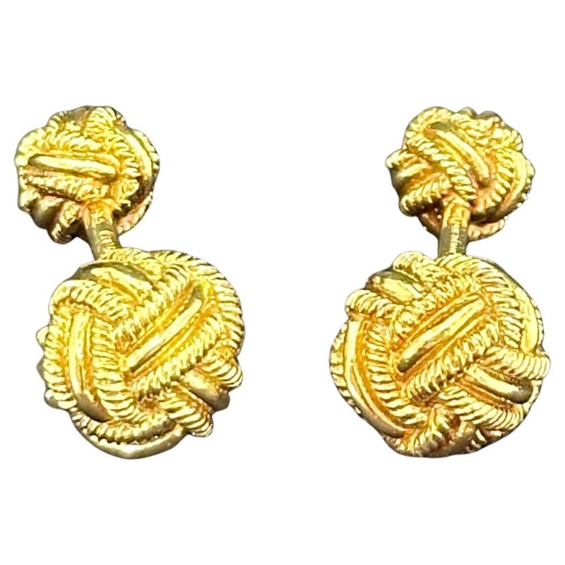 gold knot cufflinks