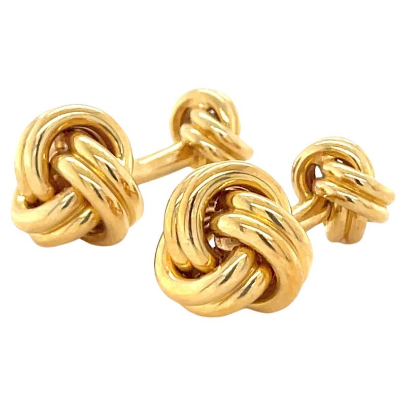 gold knot cufflinks