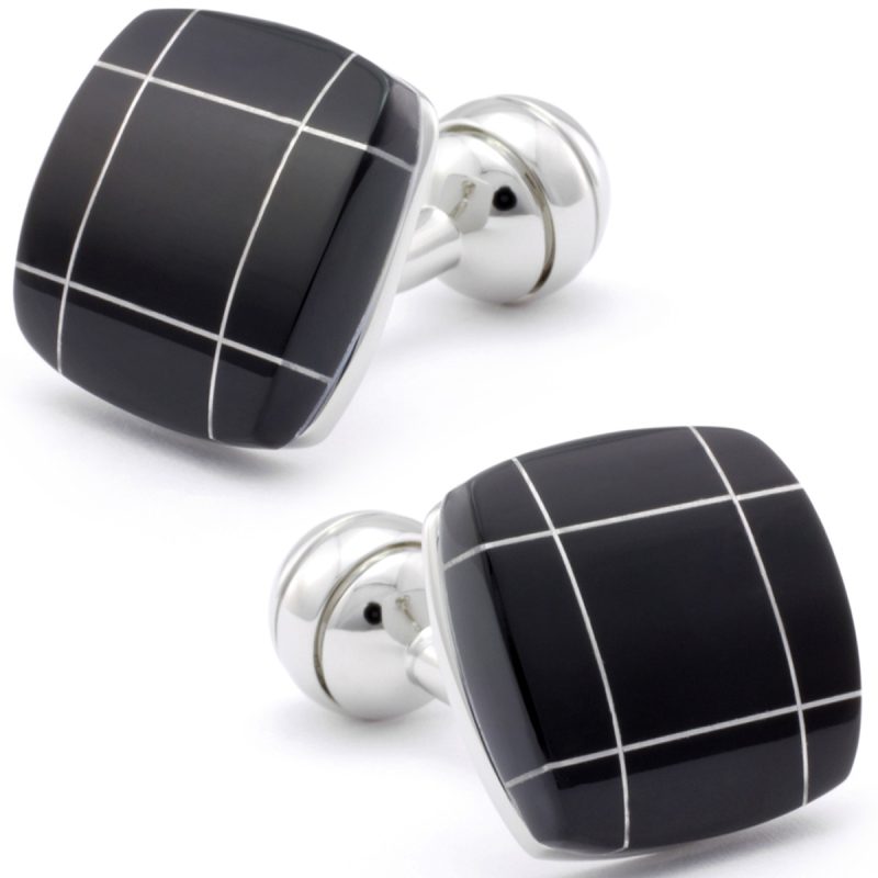 black onyx cufflinks