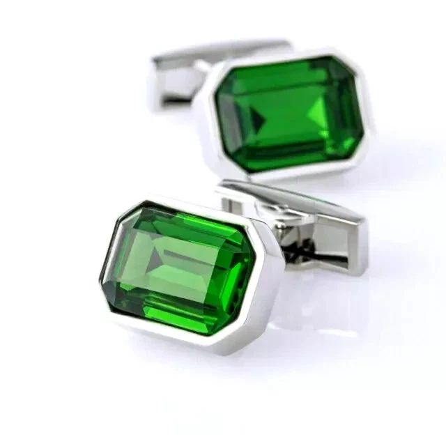 green cufflinks