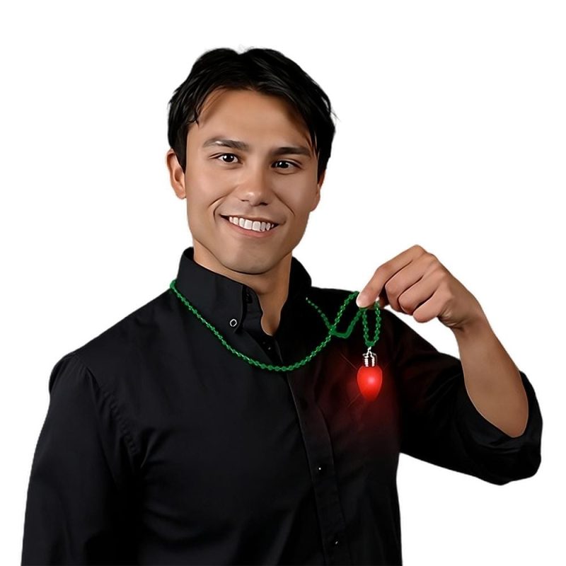 christmas light bulb necklace