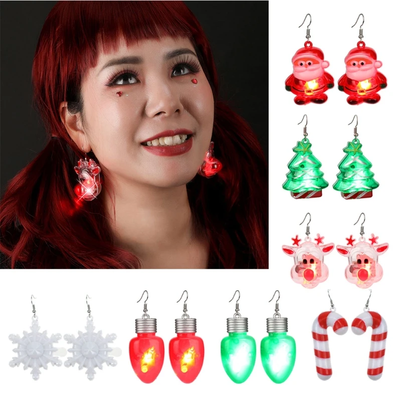 christmas light earrings