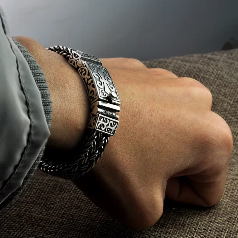 mens sterling silver bracelets