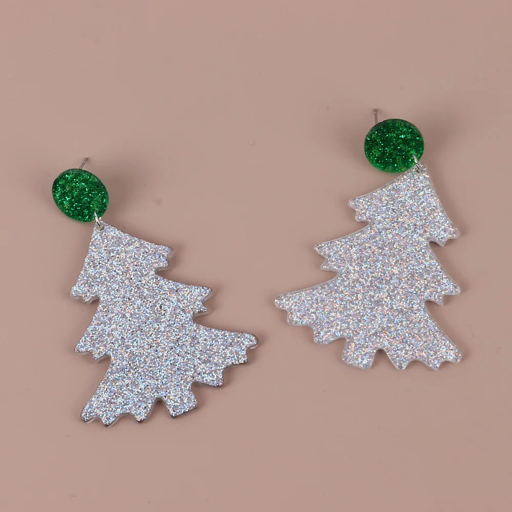christmas tree earrings