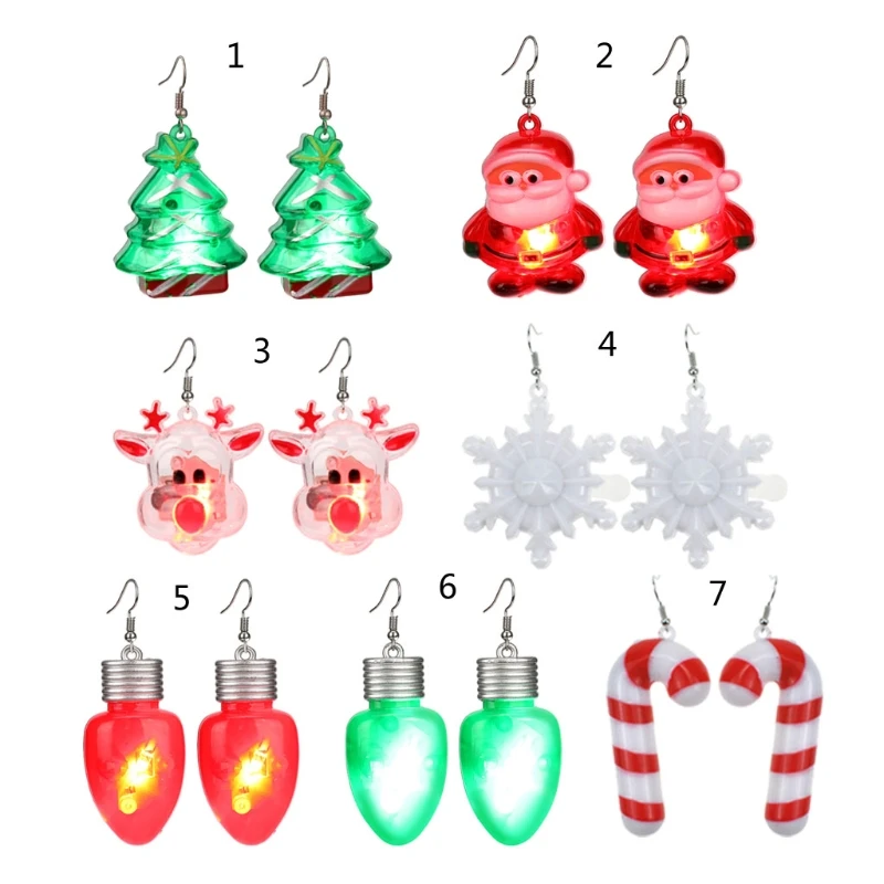 christmas light earrings