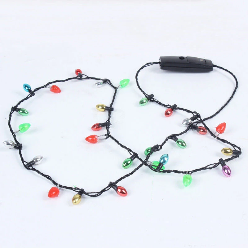 christmas lights necklace
