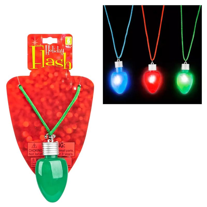 christmas light bulb necklace