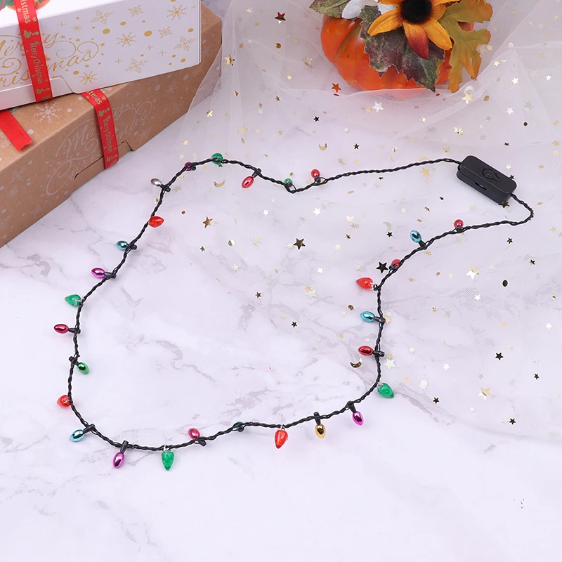 christmas lights necklace